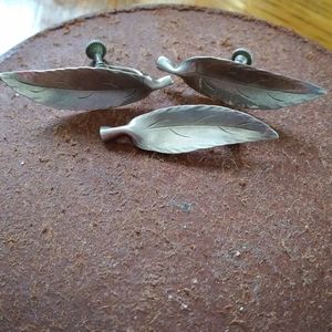 Vintage screwback earrings and pin